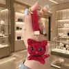 Pingente Chaveiro Bolsa Gato Full Diamond Desenho Animado Estilo Coreano Gato Fofo de Olhos Grandes Chaveiro Criativo para Carro