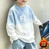 Sudadera fina para niño, jersey de manga larga con cuello redondo para niños, capa base para primavera, otoño e invierno, forro polar, prenda superior versátil para niños