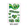 Nuevas Calcomanías de Tatuaje de Banderas del Mundial Transfronterizo Europeo y Americano 2026 para Eventos y Juegos Deportivos, Calcomanías Faciales de Maquillaje para Animación de Fans