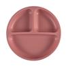Plato de silicona para niños de Amazon, nuevo plato dividido para bebé, tazón de succión con dibujos animados, vajilla para bebé resistente a caídas.