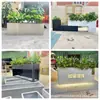 25 Cajas de Flores y Soportes para Plantas de Acero Inoxidable para Exteriores Combinación de Macetas de Hierro Forjado Valla Móvil Divisoria Canaleta de Flores para Patio Conjunto Modular