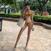 Moda Bikini Transfronterizo Bikini Sexy Estampado Conjunto de Dos Piezas Tira Dividida Tres Puntos Traje de Baño Tailandés para Mujer