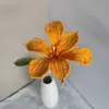 Novo Buquê de Seis Flores Lã Tricotado à Mão Adereços de Fotografia Decoração de Casa Enfeites de Mesa Flores Artificiais Frescas