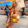 Llavero Colgante Auténtico de Peluche Conejito Miffy para Mujer Moda Cuerda Trenzada Llavero de Pareja Colgante para Bolso