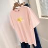 Playera de Algodón Pesado de 260g para Mujer, Diseño de Manga Corta, Top Nicho, Verano, Manga Corta, Moda Occidental, Playera de Cuello Redondo