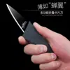 Navaja Plegable Creativa Portátil Tipo Tarjeta Cuchillo Pequeño para Exteriores Desempaquetado Equipaje de Mano Acero Inoxidable Multifuncional Cuchillo para Fruta Cuchillo Tarjeta
