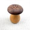 Creativo Lindo Hongo Cartucho Palillero Nogal Negro Haya Doble Madera Lindo Hongo Tarro Palillero