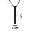 Collar largo de acero inoxidable con espejo y colgante rectangular tridimensional con letras de personalidad sencilla europea y americana, venta al por mayor y transfronteriza