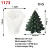 Nueva serie navideña transfronteriza Molde de silicona para árbol de Navidad DIY vela de aromaterapia de pino yeso decoración para el hogar