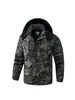 Conjunto de cortavientos de invierno para hombre con forro polar de camuflaje, impermeable y cálido, adecuado para trabajos al aire libre y uso industrial, un atuendo de dos piezas