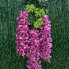 Enredadera Artificial de Flores Violetas para Techo, Densa Decoración Interior para Bodas, Enredadera Artificial Universal de Plástico, Flor Artificial