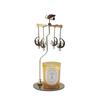 Set de Velas Navideñas con Aroma a Oro y Disco Delgado en Stock del Fabricante con Candelabro de Linterna Giratoria, Regalo Festivo para el Hogar