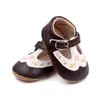 Zapatos pequeños de cuero bordados estilo western para bebé, zapatos de bebé, suela suave, cabeza redonda linda, zapatos de princesa para bebé, venta al por mayor BMH3040