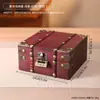 Caja de almacenamiento de madera vintage estilo europeo personalizada, engrosada, gran capacidad, estilo antiguo, con cerradura, caja de madera para guardar joyas y tesoros