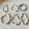 Pulseira de Prata e Pérola para Mulheres, Estilo Coreano, Tendência do Instagram, Luxo Leve, Fashion, Versátil, Design de Nicho, Sensação de Alta Qualidade, Atacado