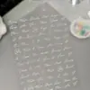 Pegatinas de uñas en inglés cursiva europeas y americanas, adhesivas planas, versátiles pegatinas de arte de uñas en inglés para DIY, accesorios, modelo DH
