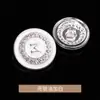 M Gota de Aceite Círculo Diamante Metal Moda Exquisito Lana Ropa Traje Abrigo Exterior Cortavientos Botones Botones