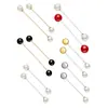 Broche de pérola de uma palavra coreano de duas cabeças acessórios práticos transfronteiriços pino de lapela anti-luz broche Amazon