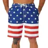 Nuevos Shorts de Verano para Hombre Transfronterizos con Bandera 3D, Casual con Cordón para Exteriores y Playa, Venta Caliente Transfronteriza 2024