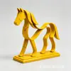 Adorno de Caballo Rústico Vintage Transfronterizo Escultura de Caballo Hueca Simple Artesanía Decorativa para Mesa de Entrada del Hogar