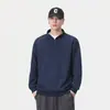 Ropa para Hombre Fengshe / Sudadera con Cremallera Primavera y Otoño Manga Larga para Hombre 2026 Nuevo Suéter Holgado de Cuello Alto Camiseta Base Superior