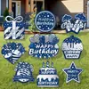 Señales de estaca de jardín coloridas personalizadas transfronterizas de Feliz Cumpleaños para decoración de escena de fiesta de cumpleaños al aire libre