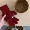 Novas Luvas de Tricô Estilo Coreano para Outono e Inverno com Estampas da Moda, Fofas e Macias, Adequadas para Estudantes, Alto Valor Estético, Elegantes Luvas de Pelúcia