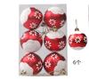 Venta al por mayor Bolas de Navidad pintadas de 6 cm Accesorios de decoración Colgantes para árbol de Navidad Bolas de Navidad pintadas a mano Bolas de plástico galvanizadas