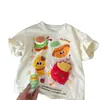 Camiseta de Manga Corta de Algodón Puro Estilo Padre-Hijo Verano 2026 Top Divertido con Muñeco 3D para Niños y Niñas Camiseta Fina de Manga Corta