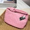 Bolso para desplazamientos transfronterizos europeos y americanos, bolso nube de piel de vaca tejido a mano con forma de dumpling, bolso pequeño, bolso de hombro para llevar debajo del brazo
