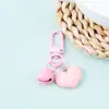 Nuevo Estilo Cortado Cara Amor Llavero Colgante Color Caramelo Campana Accesorios DIY Bolso de Pareja Auriculares Colgante Accesorios