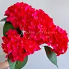 Simulação de gravata de cinco cabeças com hortênsia de folha Arranjo de flores DIY Flor de hortênsia para auditório de casamento Fileira de flores estrada arco de entrada decoração