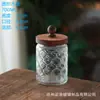 American Acacia Wood Carved Mason Storage Jar Cozinha Selada Coarsegment Garrafa Selada Transparente Mason Garrafa De Vidro Selada