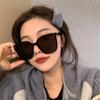 Xiaohongshu gafas de sol nuevas de moda cuadradas transparentes estilo coreano marco grande adelgazantes gafas para sesión de fotos callejera de celebridad de internet