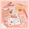 Cuaderno Pequeño de Espiral A7 Lindo Súper Lindo Mini Bloc de Notas Portátil Bolsillo de Solapa Portátil Pantalones Cuaderno Pequeño Espiral Estilo Pintura al Óleo