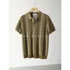 Polo Retro de Punto Italiano Manga Corta para Hombre Bloque de Color Calado de Diamante Patrón Floral Transpirable Refrescante Top de Media Manga Moderno