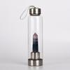 Fábrica en stock al por mayor para hombre, taza de spa para el hogar, botella de agua de cristal natural, taza de columna de cristal hexagonal avanzada, taza de energía