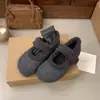 Zapatos Mary Jane Cálidos de Felpa para Otoño e Invierno Zapatos Peludos Ropa Exterior Zapatos Planos de Lana que Aumentan la Altura Zapatos de Algodón con Suela Gruesa para Ballet
