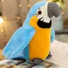 Juguete de Peluche de Loro Simulado Que Puede Hablar y Mover las Alas, Muñeca Eléctrica Parlante, Regalo para Niños, Juguete Lindo