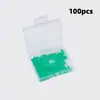 100 piezas frijoles anti-enredos de ocho anillos frijoles espaciadores de silicona accesorios de silicona verde cristal equipo de pesca cilíndrico pesca