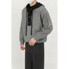 Nuevo suéter de punto con capucha para otoño e invierno para hombres y parejas, cuello Henry de bloques de color, chaqueta estilo old money, venta al por mayor de fábrica transfronteriza