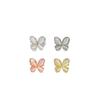 Celebridade Online Olho de Gato Borboleta Grande Joias para Unhas Tridimensional Gelo Transparente Luxo Leve Liga Oca Zircônia Broca de Unha Acessórios Atacado