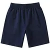 Pantalones cortos deportivos para niños, pantalones largos azul oscuro hasta la rodilla para niño para uso al aire libre, pantalones grises de uniforme escolar para estudiantes de primaria, pantalones deportivos de algodón puro