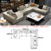 Sofá de Design Foshan Sofá de Sala de Estar Sofá Italiano Minimalista de Luxo de Alto Nível Sofá Piano Luz Chave Luxo Leve Casa Grande