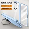 Para Samsung FOLD6 capa protetora com corrente galvanizada Zfold6 suporte de lente metálico eixo central anti-queda capa totalmente inclusiva