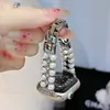 Adecuado para S10 Apple Watch 98 Correa iWatch Se Pequeña Estilo Chanel Doble Fila Perla y Metal