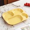 Plato Dividido Estilo Japonés Chonggu Plato Comercial para Frutas Cafetería Infantil para Estudiantes Plato para Comida Rápida Azul Nórdico