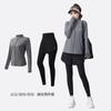 Conjunto de dos piezas formado por falda y cárdigan, para yoga, fitness, deportes, correr, gimnasio, talla grande, para chica gordita, aspecto ajustado y holgado.
