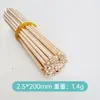 Palo de madera de cabeza plana, palo redondo de madera de abedul maciza, palo de madera natural para raspar crayones, palo de madera para pintura DIY infantil, palo redondo de madera