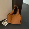 Bolsa de compras de nylon artística e fresca estilo japonês, bolsa de ombro simples de grande capacidade, bolsa de mão casual estilosa de alta aparência